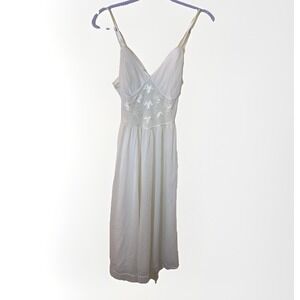 Gotham Gold Stripe Sheree Nightgown Dress 32 Ivory White